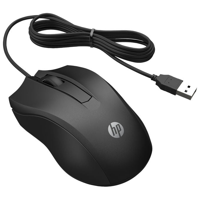 HP 6VY96AA Mouse Cablato Ottico Ambidestro 1600 DPI 3 Tasti USB tipo A colore Nero