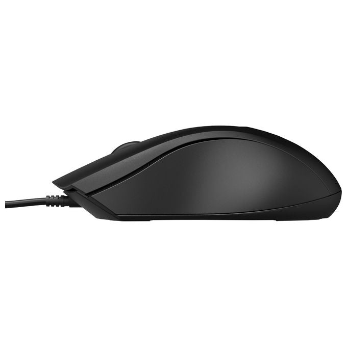 HP 6VY96AA Mouse Cablato Ottico Ambidestro 1600 DPI 3 Tasti USB tipo A colore Nero