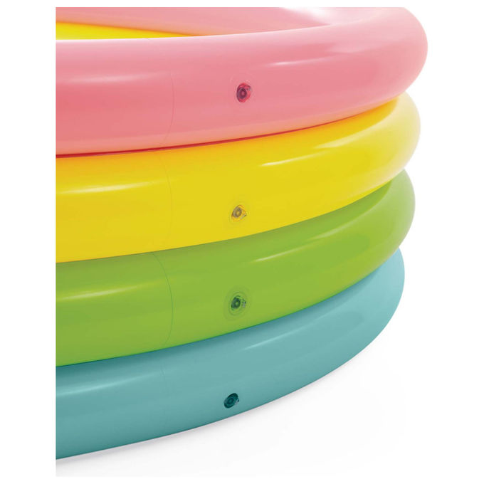 Intex 56441 Sunset Glow Pool Piscina Gonfiabile per Bambini 4 Anelli 168x46 cm 780 L colore Multicolore