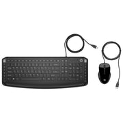 HP 9DF28AA Pavilion Kit Tastiera e Mouse USB Cablato Taglia Piena con Tastierino Numerico colore Nero