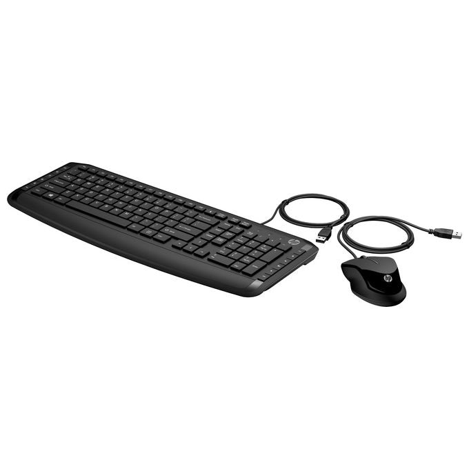 HP 9DF28AA Pavilion Kit Tastiera e Mouse USB Cablato Taglia Piena con Tastierino Numerico colore Nero