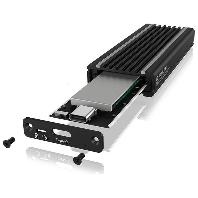 ICY BOX IB-1824ML-C31 Box Esterno SSD M.2 NVMe USB 3.2 Gen 2 10 Gbit-s PCIe 3.0 2 TB colore Nero