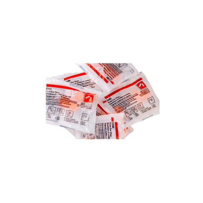 3M 1100 Inserti Auricolari Monouso Schiuma Poliuretanica 200 Paia SNR 37 dB EN 352-2 colore Arancione