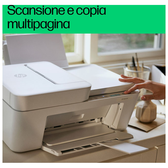 HP 60K29B DeskJet 4222e Stampante Multifunzione Inkjet A4 Stampa Copia Scansione WiFi ADF 35 fogli HP Instant Ink colore Blu