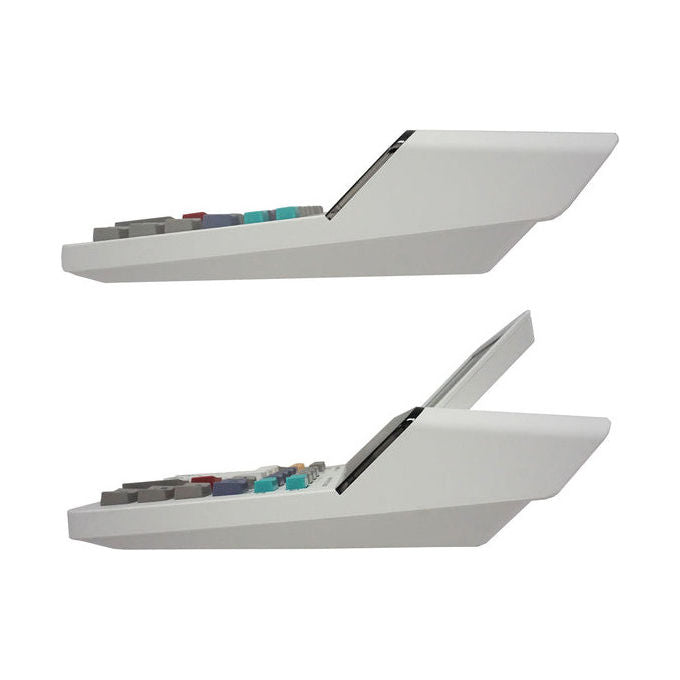 Sharp EL1501 Calcolatrice da Tavolo Scrivente Display LCD 12 cifre 5 righe 4 registri memoria calcolo tasse colore Bianco