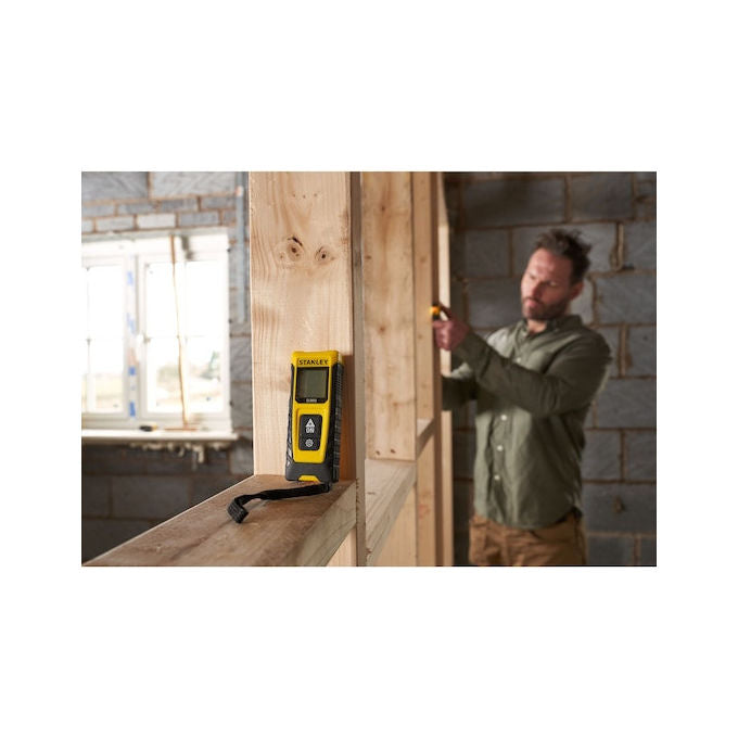 Stanley SLM65 Distanziometro Laser 20 m precisione 3 mm display LCD calcolo area volume colore Nero Giallo
