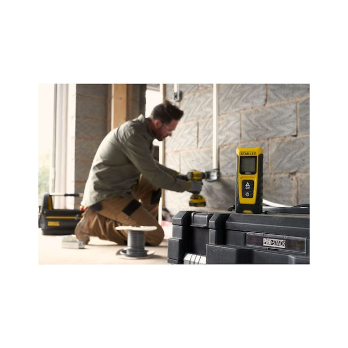 Stanley SLM65 Distanziometro Laser 20 m precisione 3 mm display LCD calcolo area volume colore Nero Giallo