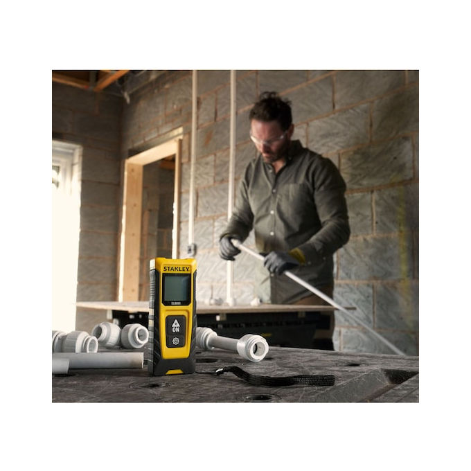 Stanley SLM65 Distanziometro Laser 20 m precisione 3 mm display LCD calcolo area volume colore Nero Giallo