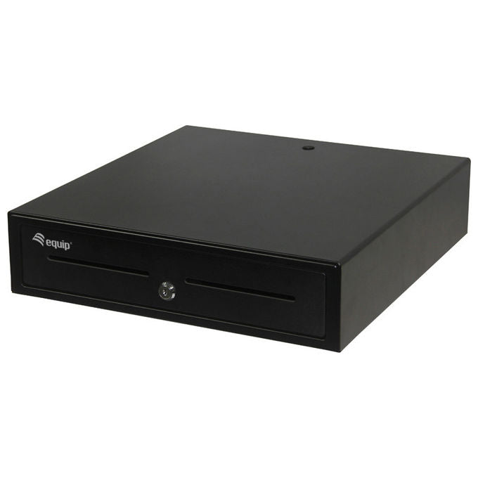 Equip 351010 Cassetto per Contanti POS RJ11 4 scomparti banconote 8 monete vaschetta rimovibile colore Nero