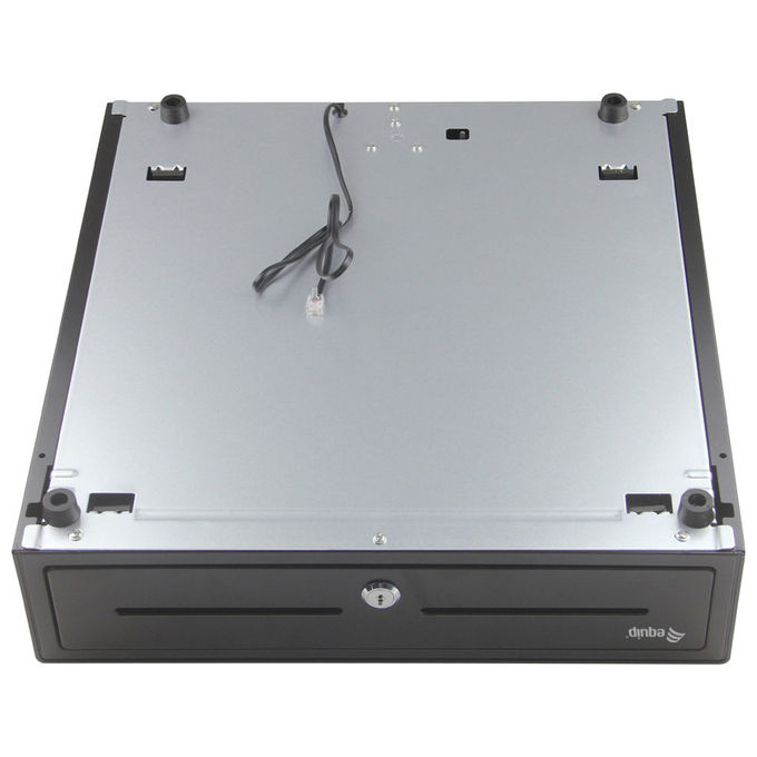 Equip 351010 Cassetto per Contanti POS RJ11 4 scomparti banconote 8 monete vaschetta rimovibile colore Nero