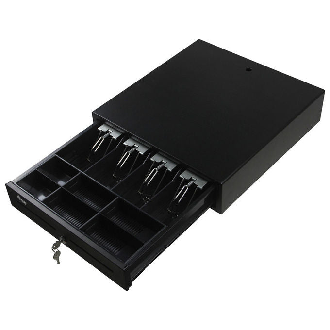 Equip 351010 Cassetto per Contanti POS RJ11 4 scomparti banconote 8 monete vaschetta rimovibile colore Nero
