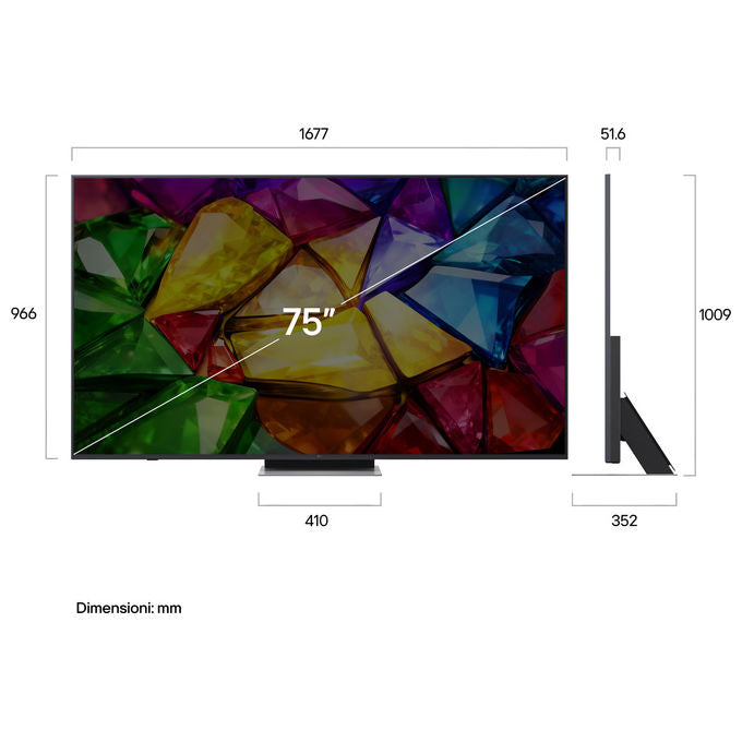 LG 75MRGB87B6B MRGB87 Smart TV 75'' Mini RGB 4K Dolby Vision Dolby Atmos webOS 26 colore Nero