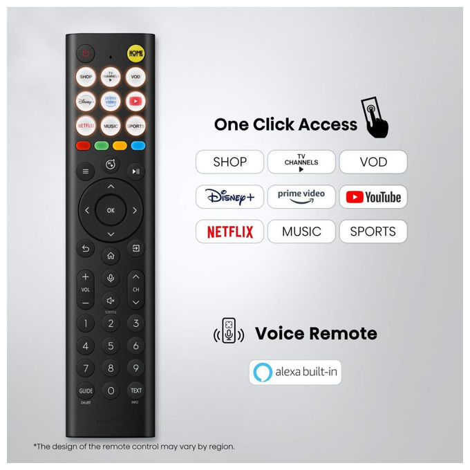 Hisense 43Q7S Smart TV QLED 43'' 4K Ultra HD 60Hz Dolby Vision IQ HDR10+ Dolby Atmos VIDAA Alexa AirPlay2 colore Nero
