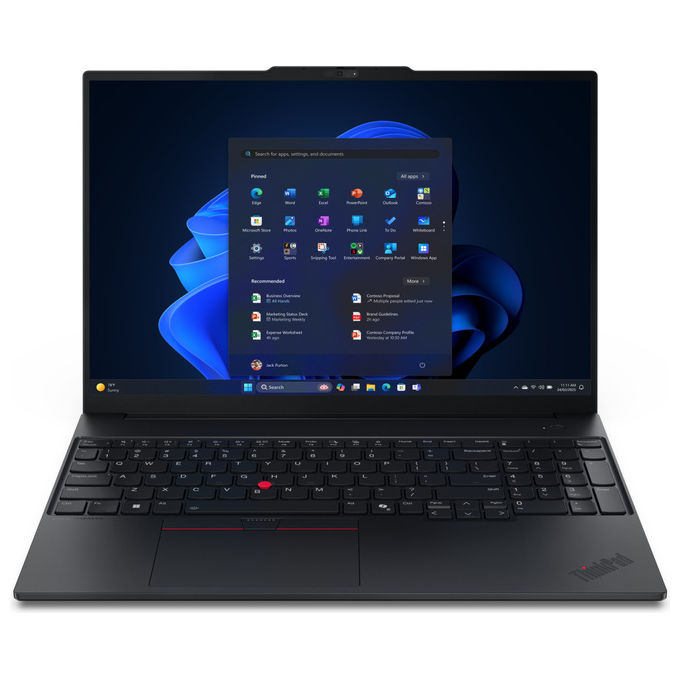 Lenovo 21ST006JIX ThinkPad E16 Gen 3 Notebook 16'' AMD Ryzen 7 250 16 GB RAM 512 GB SSD Wi-Fi 6E Windows 11 Pro colore Nero