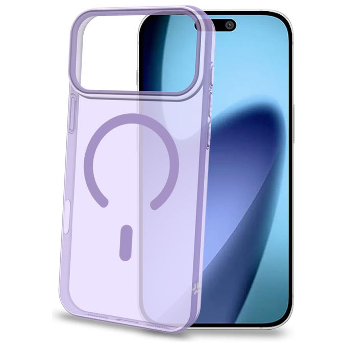 Celly COLMAGGLI1150VL Offset Cover iPhone 17 iPhone 17 Pro MagSafe Glitter IMD colore Viola
