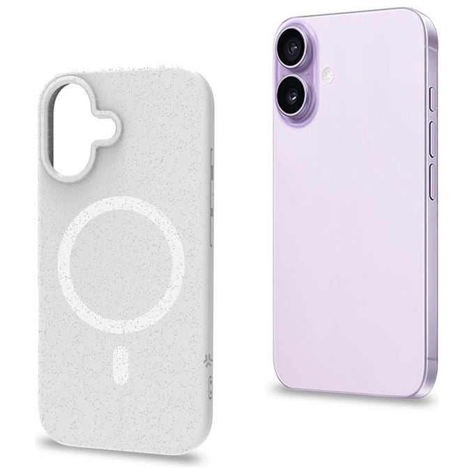 Celly COLMAGGLI1150WH Cover iPhone 17 TPU Glitter MagSafe colore Bianco