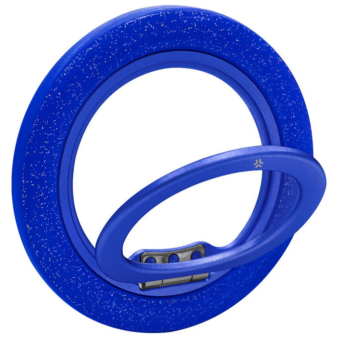 Celly COLMAGRINGBL Offset Collection Anello Magnetico Supporto Universale per Smartphone colore Blu