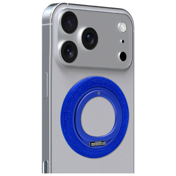 Celly COLMAGRINGBL Offset Collection Anello Magnetico Supporto Universale per Smartphone colore Blu