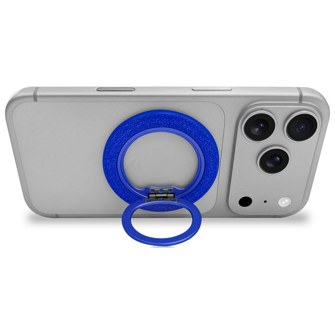 Celly COLMAGRINGBL Offset Collection Anello Magnetico Supporto Universale per Smartphone colore Blu