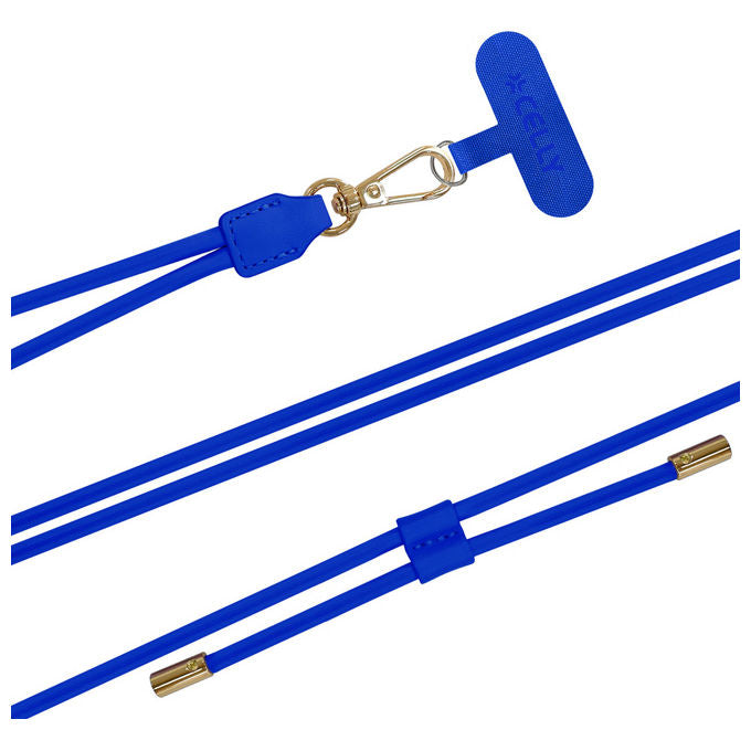 Celly COLNECKLACETBL Offset Collection Laccetto da collo universale regolabile 140 cm colore Blu
