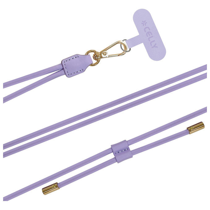 Celly COLNECKLACETVL Offset Collection Laccio da Collo Universale in Tessuto 140 cm colore Viola