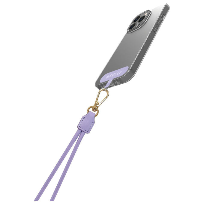 Celly COLNECKLACETVL Offset Collection Laccio da Collo Universale in Tessuto 140 cm colore Viola