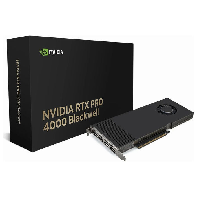 Dell DELL-D2JWW RTX PRO 4000 Blackwell Scheda Grafica Professionale 24GB GDDR7 PCIe 5.0 x16 4x DisplayPort 8K colore Nero