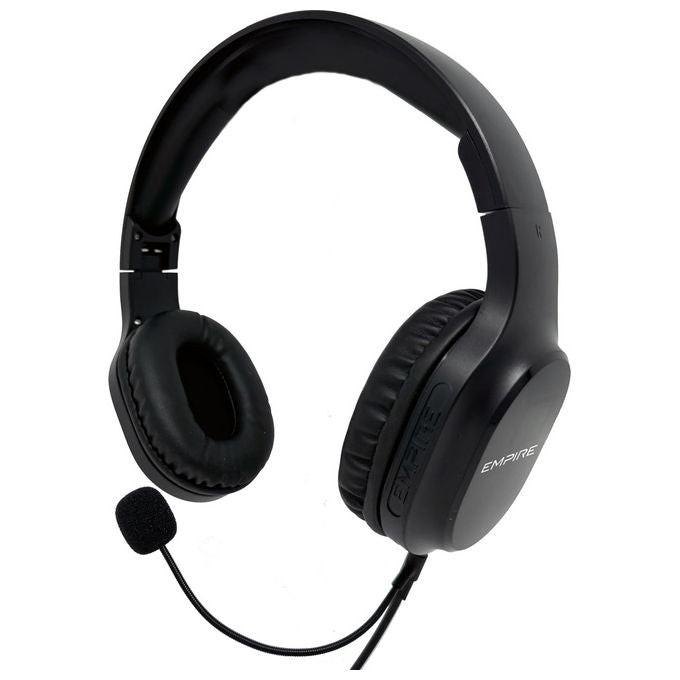 Empire Media EMSP.H15MIC Cuffie con Microfono USB Tipo-C Cablate Over-Ear Microfono Pieghevole Driver 40 mm Plug and Play colore Nero