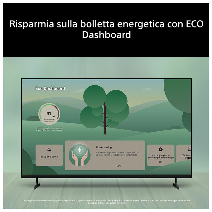 Sony K-55S25M2 BRAVIA 2 II Smart TV 55'' 4K Ultra HD LCD Direct-LED Google TV Dolby Atmos colore Nero