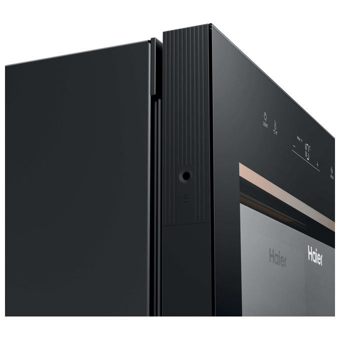 Haier HWS205GGEH1 Cantinetta Vino a Compressore 205 Bottiglie 372 L Classe G 37 dB Wi-Fi Ripiani Legno Protezione UV (192,5x59,7x59,4 cm) colore Nero