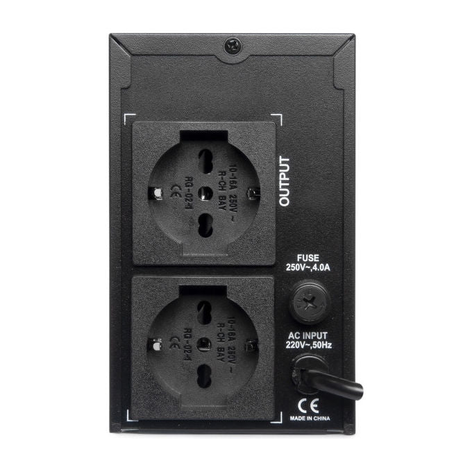 Vultech UPS1000VA-LFP Gruppo di Continuita' Line Interactive 1000 VA 530 W Batteria LiFePO4 Schermo LED colore Nero