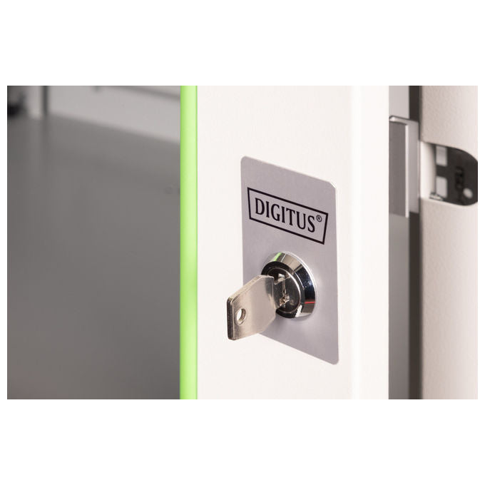 Digitus DN-19 07-U Unique Armadio Rack da Parete 7U 19'' 600x450 mm capacita' 100 Kg porta in vetro IP20 colore Grigio