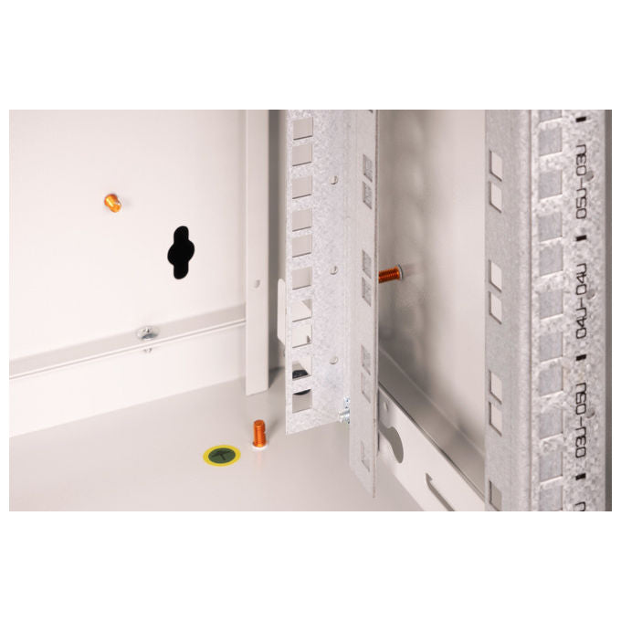 Digitus DN-19 07-U Unique Armadio Rack da Parete 7U 19'' 600x450 mm capacita' 100 Kg porta in vetro IP20 colore Grigio