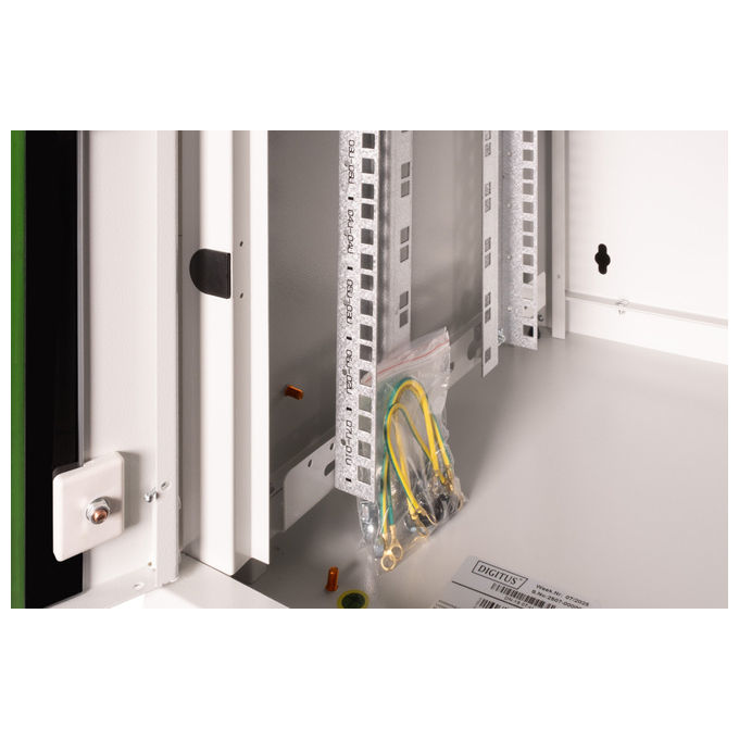 Digitus DN-19 07-U Unique Armadio Rack da Parete 7U 19'' 600x450 mm capacita' 100 Kg porta in vetro IP20 colore Grigio