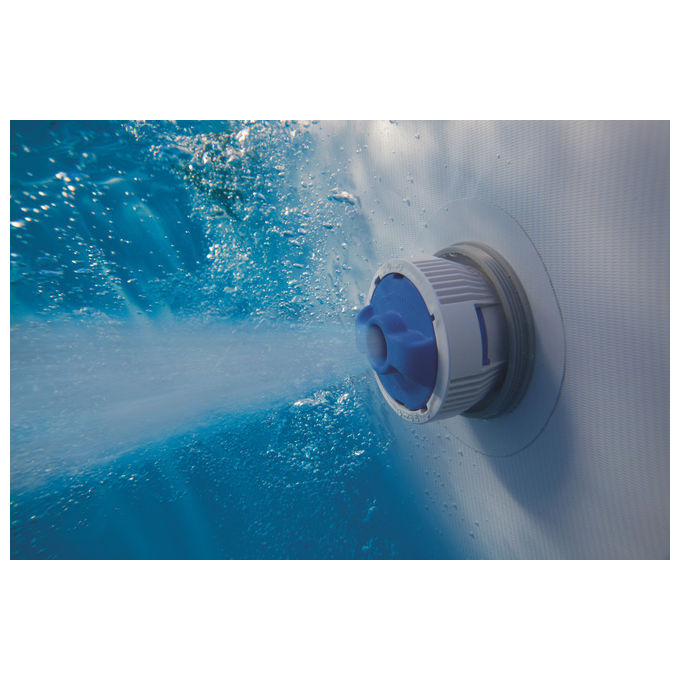 Bestway 56629 Power Steel Piscina Fuori Terra Rettangolare 282x196x84 cm 3662 L con Pompa Filtro a Cartuccia colore Grigio