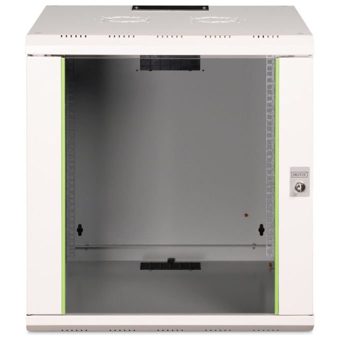 Digitus DN-19 12U-6-6 Unique Armadio Rack da Parete 12U 600x600 mm Porta Vetro 100 Kg IP20 colore Grigio
