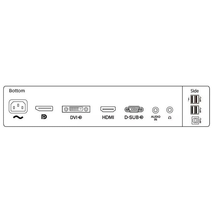 Philips 252B9-00 B-Line Monitor PC 25'' IPS 1920x1200 Full HD 5ms 300 cd-m² Hub USB 3.2 HDMI DisplayPort colore Nero