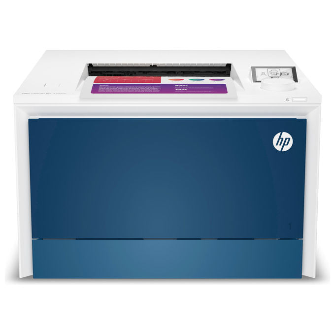 HP 4RA87F Color LaserJet Pro 4202dn Stampante Laser A4 a Colori 33 ppm Fronte Retro LAN Gigabit 512 MB colore Bianco Blu