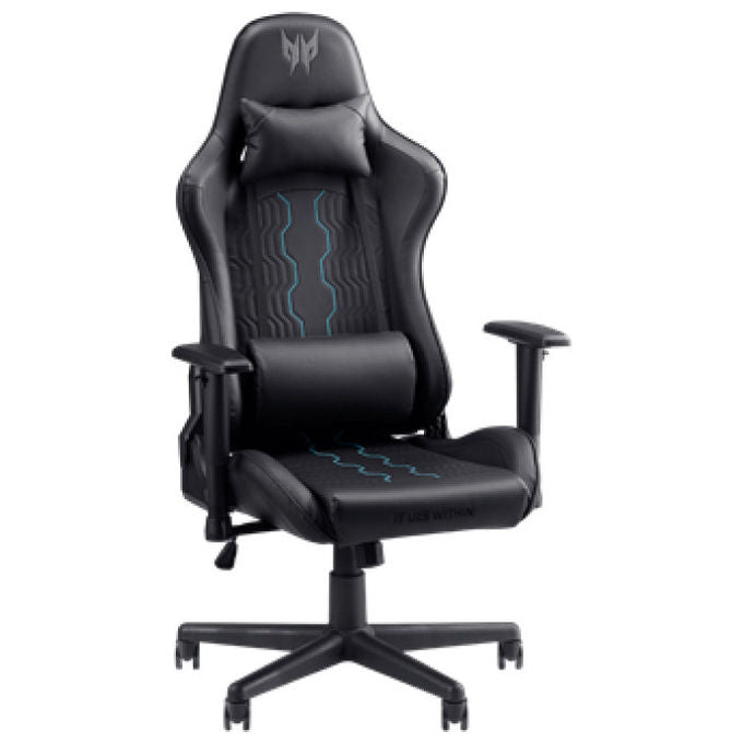 Acer PGC331 Predator Rift Go Sedia Gaming universale reclinabile braccioli 4D poggiatesta 120 Kg colore Nero Blu