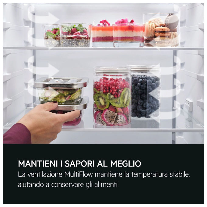 AEG RMB952D6VB Serie 9000 Frigorifero Multidoor 522 L 190 cm Classe D 39 dB TwinTech No Frost MultiFlow colore Nero