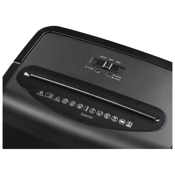 Hama 00050589 PRIME M80 Distruggidocumenti Taglio Microcette 8 fogli P5 20 L carte di credito colore Nero