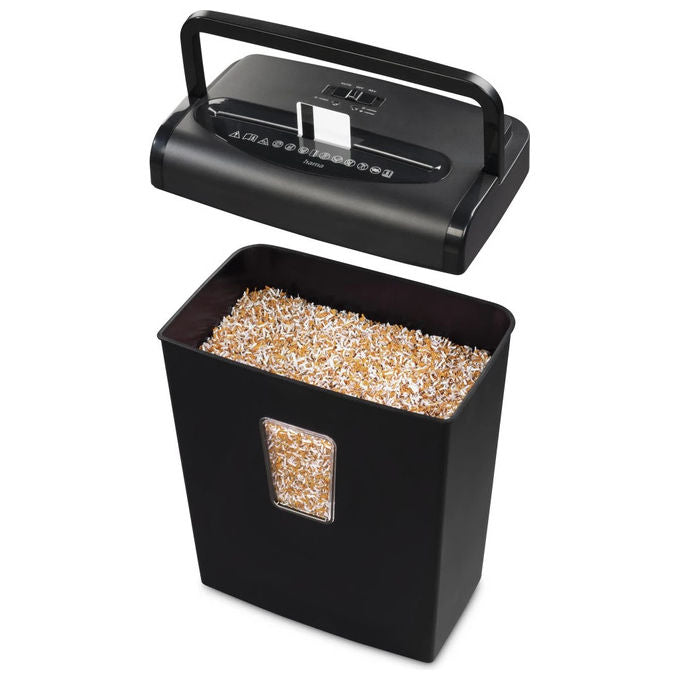 Hama 00050589 PRIME M80 Distruggidocumenti Taglio Microcette 8 fogli P5 20 L carte di credito colore Nero