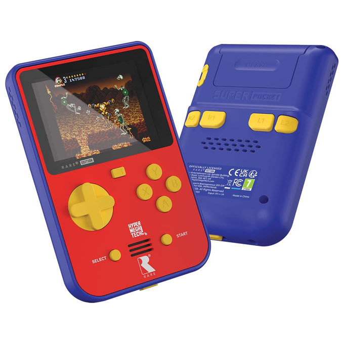 Blaze Entertainment Rare Super Pocket Console Portatile Retro 14 Giochi Precaricati Display IPS 2.8'' USB-C Compatibile Evercade