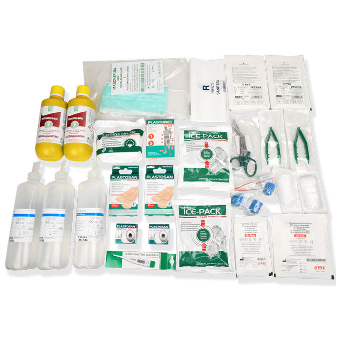 PVS PDM091 Kit Reintegro Pronto Soccorso Industriale DM388 3+ persone senza sfigmomanometro colore Verde