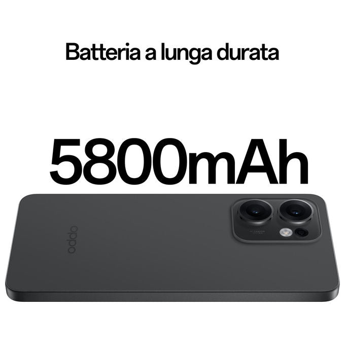 Oppo CPH2699 Reno13 F Smartphone 5G 8GB 256GB Display AMOLED 6.67'' 120Hz Tripla Fotocamera 50MP Batteria 5800mAh colore Grigio Grafite
