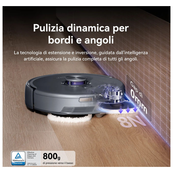 Narwal CP-ZD-A00116-00-00 Freo Z10 Ultra Robot aspirapolvere LiDAR 18000 Pa autonomia 210 min Wi-Fi mappatura 3D colore Dark Grey