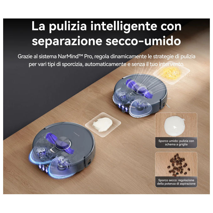 Narwal CP-ZD-A00116-00-00 Freo Z10 Ultra Robot aspirapolvere LiDAR 18000 Pa autonomia 210 min Wi-Fi mappatura 3D colore Dark Grey