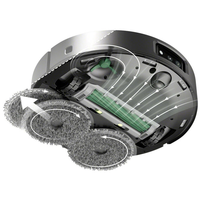 IRobot N185040 Roomba 505 Combo Plus Robot aspirapolvere LiDAR 0,295 L autonomia 87 min Wi-Fi Alexa Google Assistant colore Nero