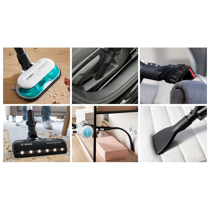 Bosch BCS71HYG4 Unlimited 7 Aspirapolvere Scopa Elettrica 2in1 HEPA 0.3 L 40 min 82 dB colore Bianco