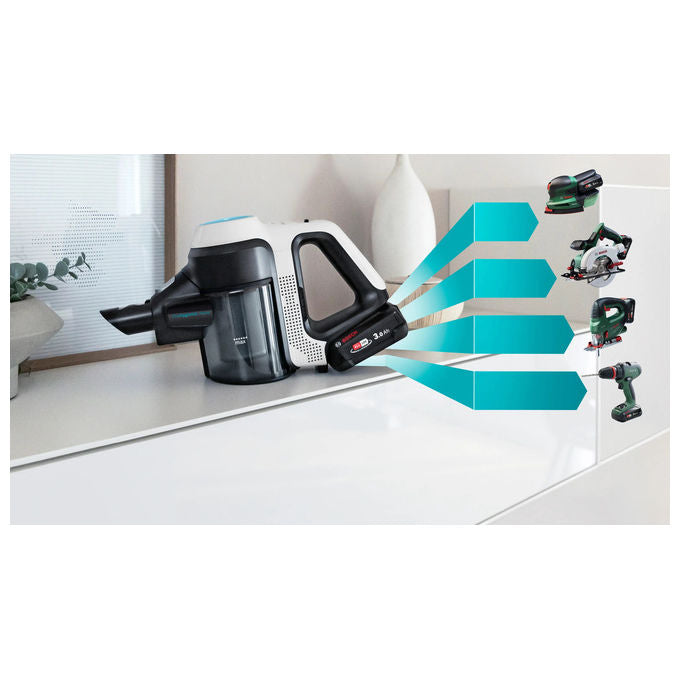 Bosch BCS71HYG4 Unlimited 7 Aspirapolvere Scopa Elettrica 2in1 HEPA 0.3 L 40 min 82 dB colore Bianco